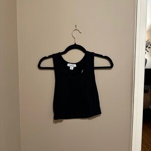Cropped Black Tank Top